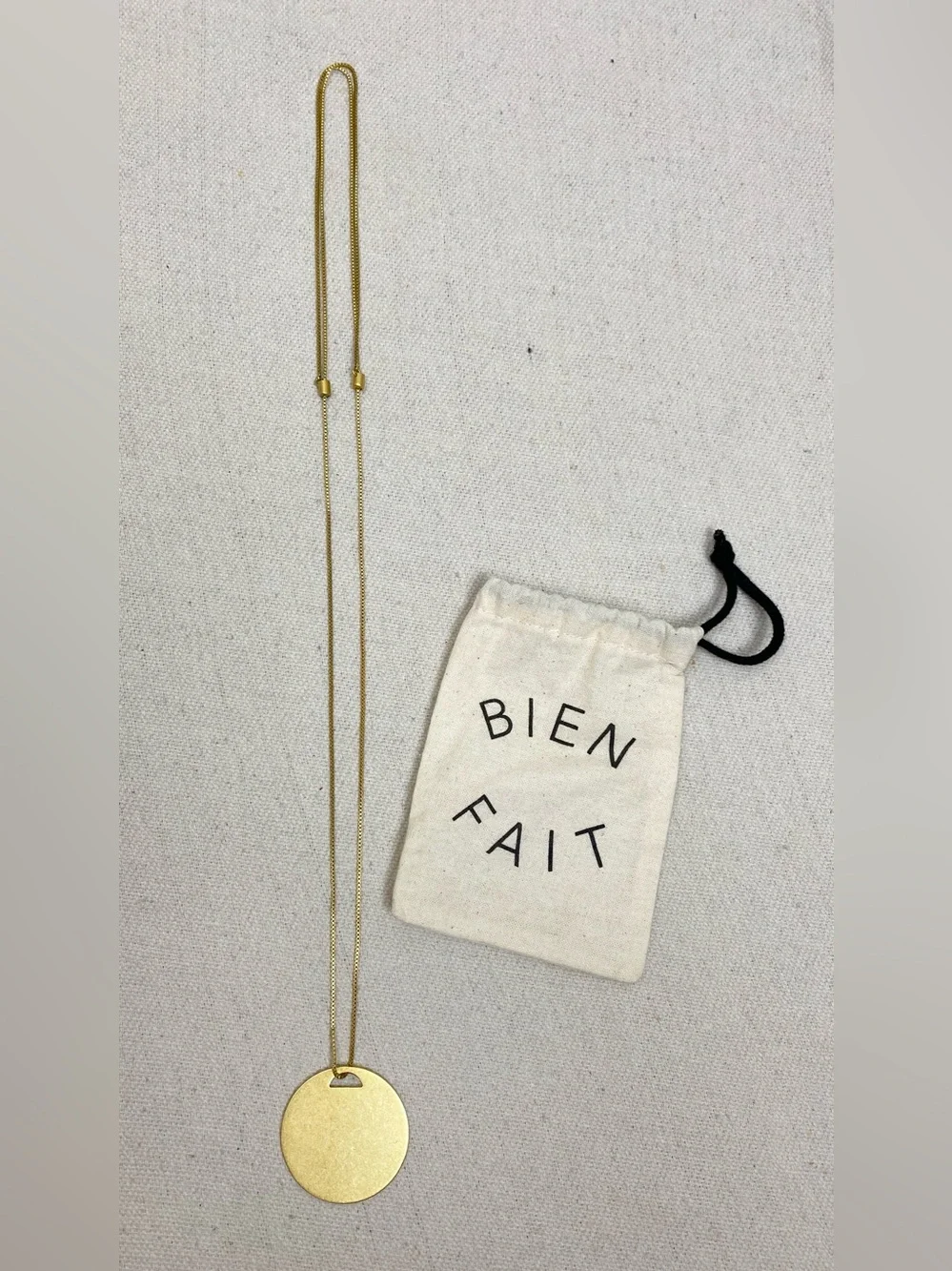 Madewell Circle Pendant Necklace w Dust Bag - Picture 7 of 7